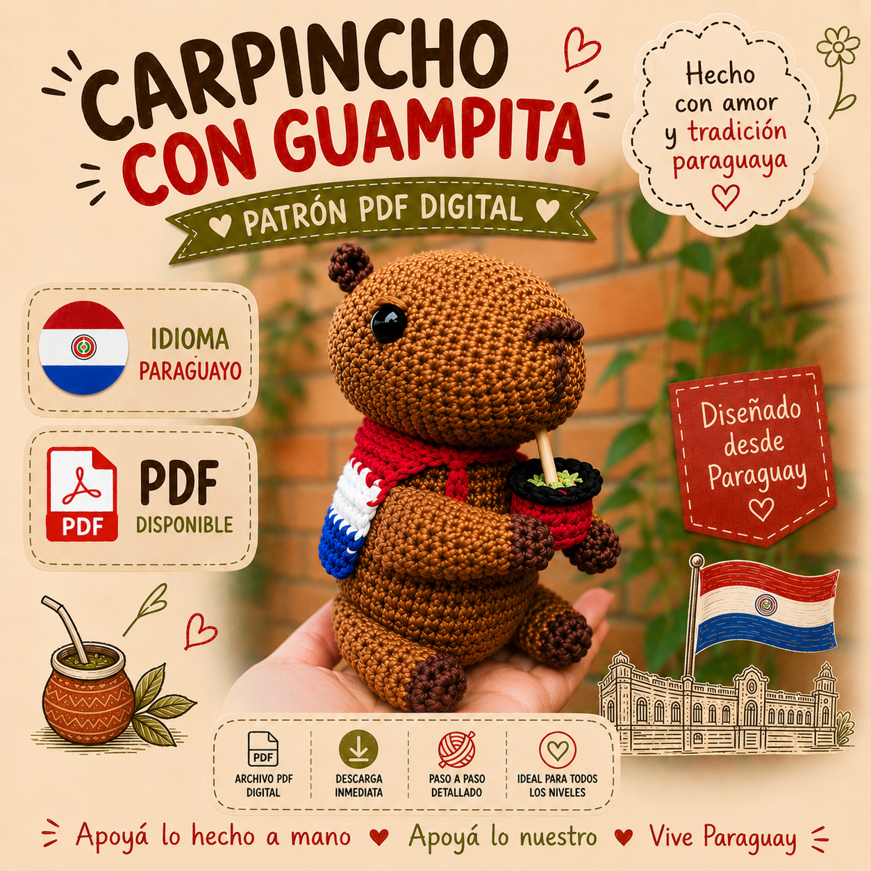 Capibara amigurumi
